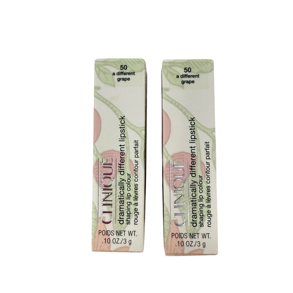Clinique Dramatically Different Lipstick 50 A Different Grape Lot of 2 New